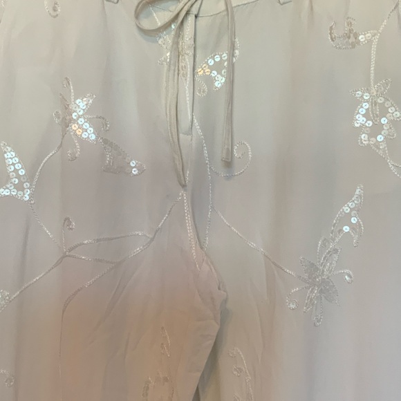 INC International Concepts Cream Sequin Embellished Pants - Picture 2 of 10